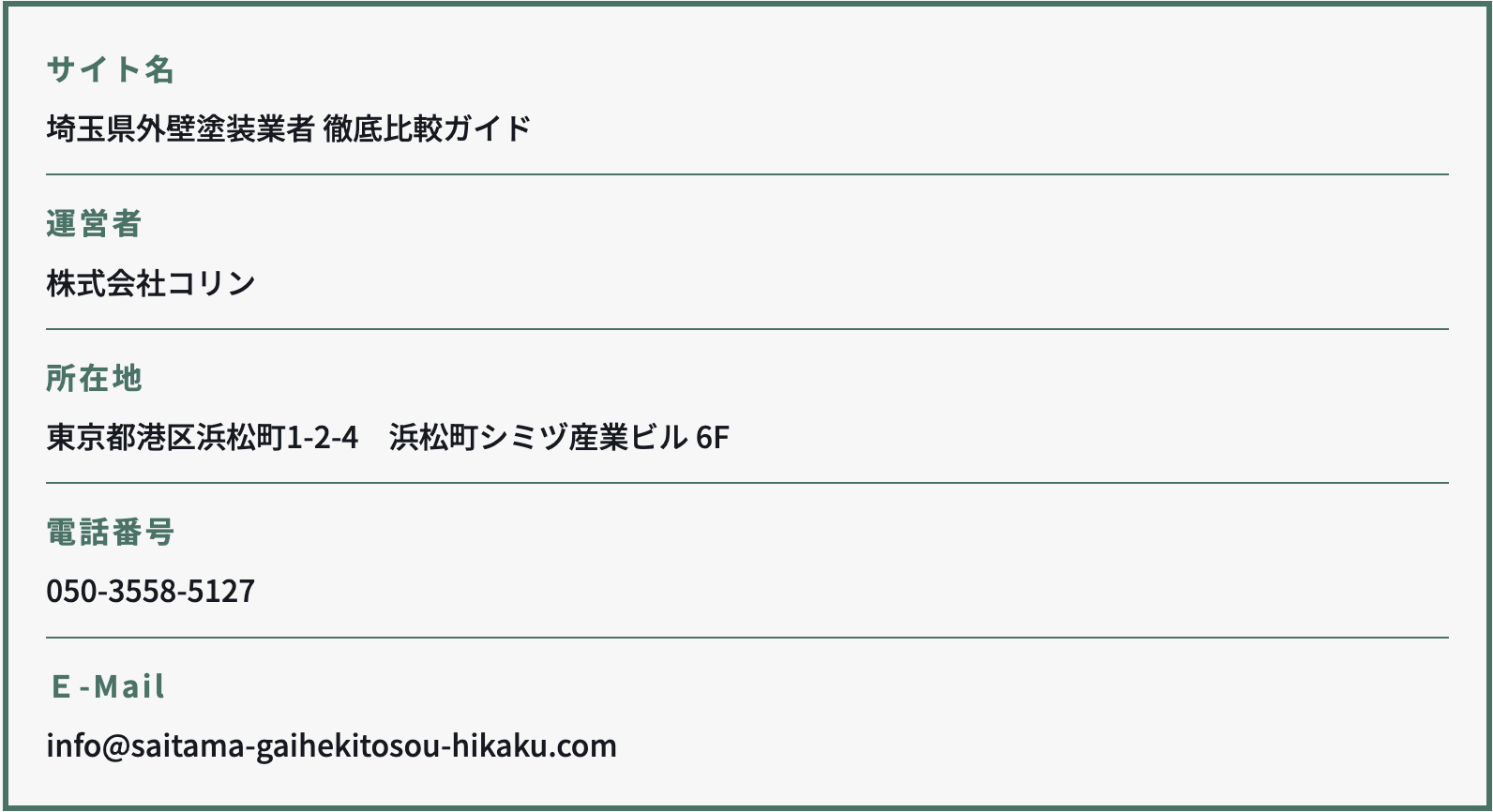 運営者情報